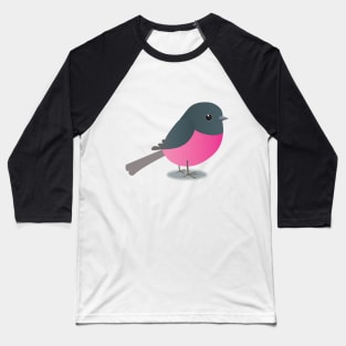 Pink robin digital drawing Baseball T-Shirt